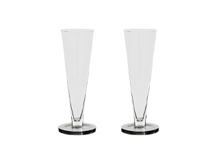 PUCK Flute Glasses x 2