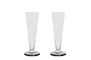 PUCK Flute Glasses x 2